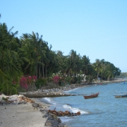 Coastline in Van Ninh District, Khanh Hoa province
