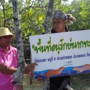 Marking the place for the otter sanctuary